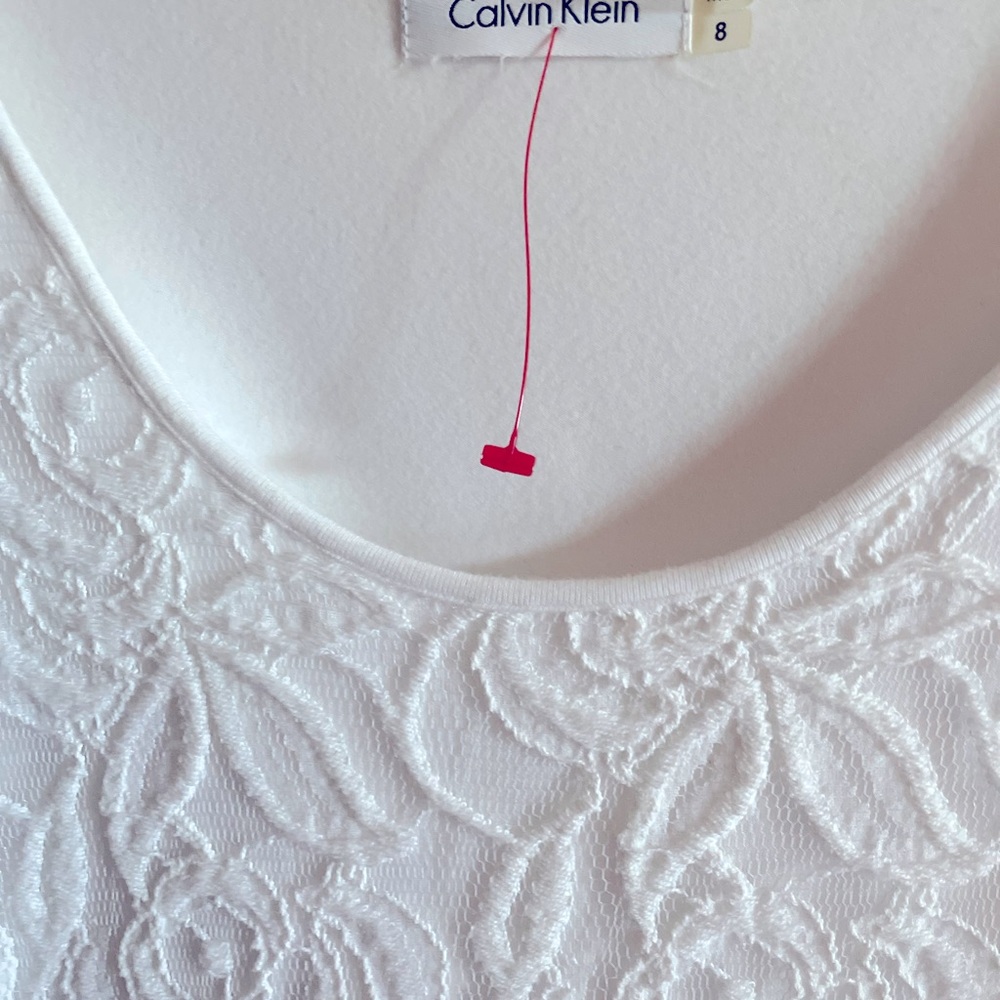 Calvin Klein white Sleeveless Summer Mini-Dress